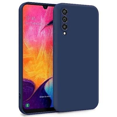 Image de MyGadget Coque pour Samsung Galaxy A50 Case TPU Souple &amp; Soft avec Doublure Microfibre Cover Protection Extra Fine Légère Bleu Foncé