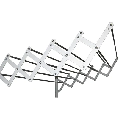 Image de SAUVIC Séchoir à linge extensible plastifié avec 10 barres de 160 cm Blanc