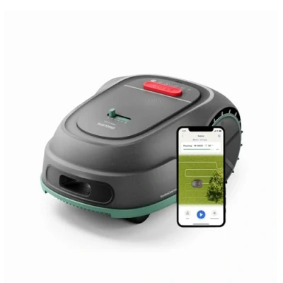 Image de Tondeuse Robot Philips Série 3000 Tonte Transversale, Cartographie GPS, Intelligente, Rapide, Performances en Pente, Application Homerun, Capteur de Pluie, Gris Calcaire (RSL3000/10)