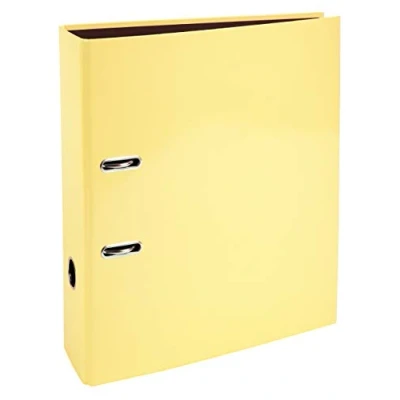 Image de Exacompta Réf. 53569E 1 Classeur à levier A4 Prem&#039;Touch AQUAREL Dos de 80 mm Mécanique Dimensions extérieures : 32 x 28,5 8 cm Format classer Coloris Jaune citron