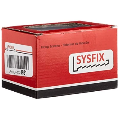 Image de Sysfix 2310501 Vis d&#039;arrêt de porte n 5 dans boîte 10 unités avec goujons et vis, couleur blanc