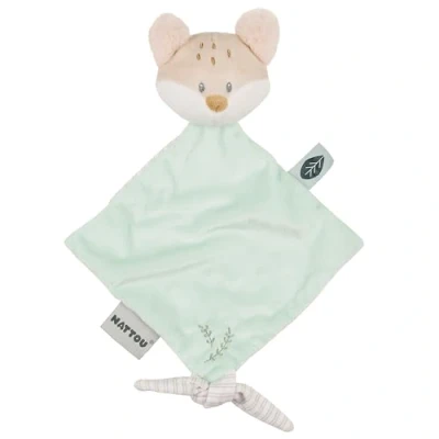 Image de Nattou Mini Doudou en Polyester, Renard, pour Nouveau nés et prématurés, Env. 19 cm, Flo, Oli &amp; Ernest, Flo Vert Menthe
