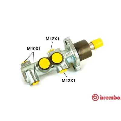 Image de BREMBO M 61 048 Maître Cylindre 23,81 Aluminium 12 x 1 (2), 10 (2) PEUGEOT: 306 3/5 portes, Partner I Combispace, II Tepee