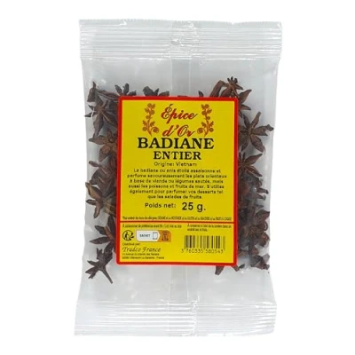 Image de Anis Étoilé 25g Epice d&#039;Or, Badiane, Qualité Supérieure, Saveur Intense, Authentique et Naturel, Sans Colorant, Additifs Ni Conservateurs