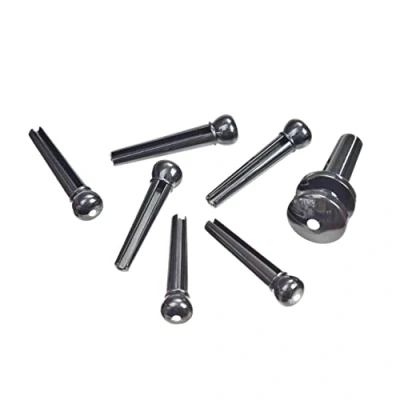 Image de Planet Waves PWPS10 Jeu de vis chevalet avec fin en moulage par injection Ebène point Ivoire