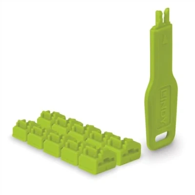 Image de Clé pour bloqueurs de port RJ 45 avec 10 verrous, Vert Neuf
