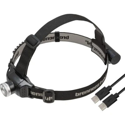 Image de Brennenstuhl LuxPremium KL 251 AF/LED Lampe frontale rechargeable avec lumière rouge (250 lm, IP44, CREE LED, durée d&#039;éclairage max. 40 h, câble USB C) Noir