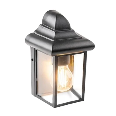 Image de CGC Lighting Applique murale extérieure, traditionnelle, LED, Ampoule E27 (non incluse) (Noir 2)