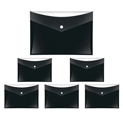 Image de VELOFLEX A455018 pochette pour documents Velocolor, 6 pièces, DIN A5, noir, en film PP