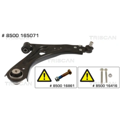 Image de TRISCAN 8500 165071 Bras de suspension avec rotule suspension, support en caoutchouc barre oscillant transversal 21 FORD: Focus Mk4 3/5 portes
