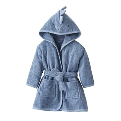 Image de Vertbaudet Peignoir bébé Dino Oeko Tex®, bleu, 12 mois