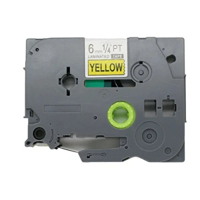 Image de BROVACS Ruban d&#039;étiquettes noir sur jaune compatible avec Brother P Touch TZ 611 TZe 6 mm OPA1161