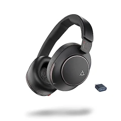 Image de Micro casque Poly Voyager Surround 80 UC Bluetooth (Plantronics) Microphones antibruit pour des appels clairs Système ANC adaptatif iPhone, Android, PC/Mac, Zoom et Microsoft Teams (certifié)