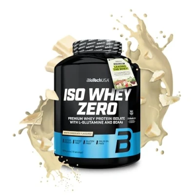 Image de BioTechUSA Iso Whey Zero Premium Protein Isolate Grass Fed Enzyme Free Sugar and Gluten free, 1816 g, Chocolat Blanc