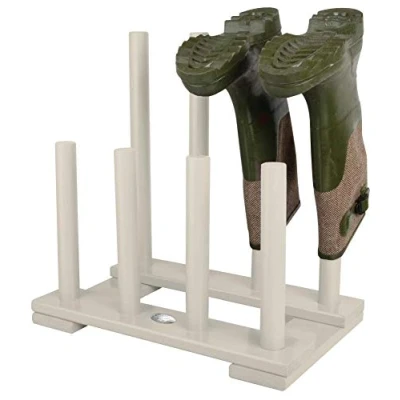 Image de Esschert Design CF48W Porte Bottes en Bois, Blanc, 41,8 x 26 41,9 cm