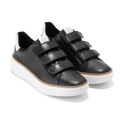 Image de Cole Haan Femme Grandpro Topspin Triple Strap Sneaker Basket, Imprimé Crocodile Noir et Blanc, 37.5 EU