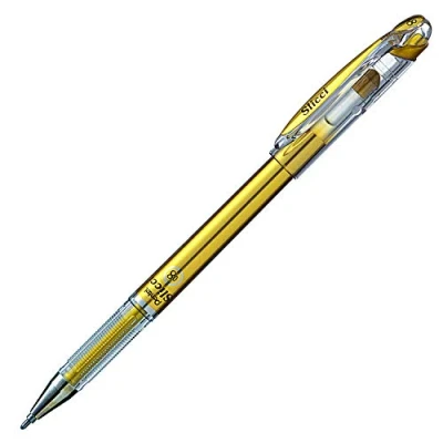 Image de Pentel BG207 Slicci Stylo à encre gel avec pointe fine, 0,35 mm or