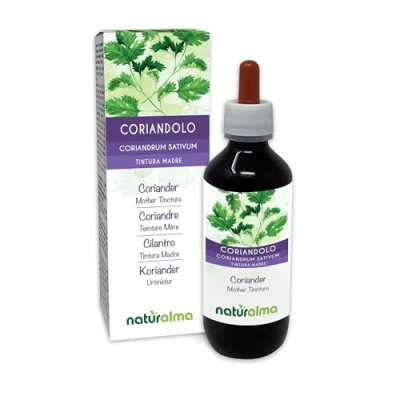 Image de Coriandre (Coriandrum sativum) fruits Teinture Mère sans alcool Naturalma Extrait liquide gouttes 200 ml Complément alimentaire Végétalien ou végan