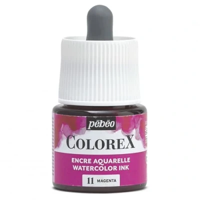Image de Pébéo Encre Colorex 45 ML Magenta Aquarelle rose Rendu Velouté Dessin Multi outil Tous Supports
