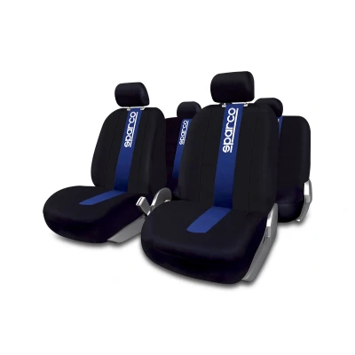 Image de SPARCO ContiClassic SPC1011 Couverture de siège Bleu, noir À motifs Polyester avant et arrière