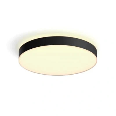 Image de Philips Hue White Ambiance Plafonnier Enrave XL, Noir, compatible Bluetooth, fonctionne avec Alexa, Google Assistant et Apple Homekit