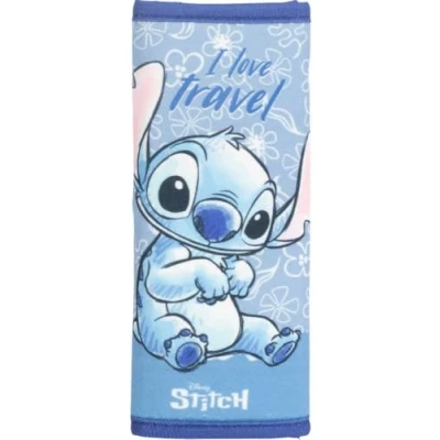 Image de Disney Boucle de ceinture sécurité avec motif Stitch doux et confortable pour enfants, dimensions 9 x 29,5 3 cm