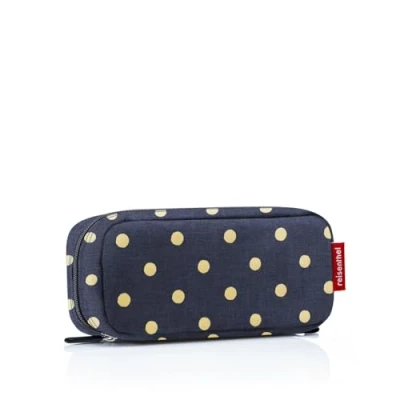 Image de reisenthel Multicase Design coloré et moderne, trousse multi usages, idéale pour les cosmétiques, fournitures scolaires ou de travail, Bleu métallisé à pois, Taille unique