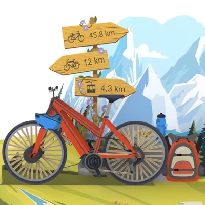 Image de MOKIO® carte Pop Up vélo de vœux 3D pour un anniversaire, comme d&#039;anniversaire ou bon tour à