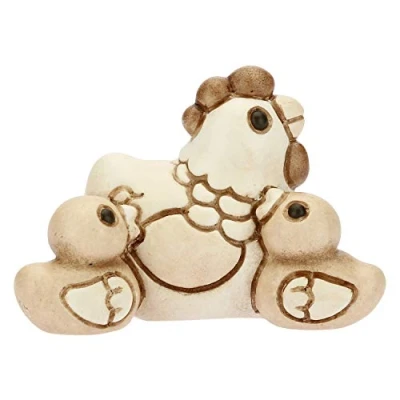 Image de THUN® Poule avec Poussins Figurines Nativité Classique Céramique Les Classiques