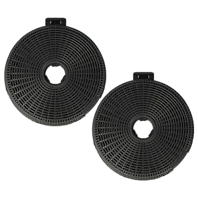 Image de vhbw 2x Filtres à charbon actif compatible avec Teka DEP, DEP60, DEP90, DG1 ISLA, DG2 DG3 60, 90, DH2, DE 70.2 hotte aspirante 20 cm