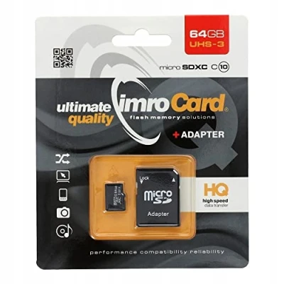 Image de Adaptateur Memory Card Imro Microsd 64 Go/Class 10 Uhs 3