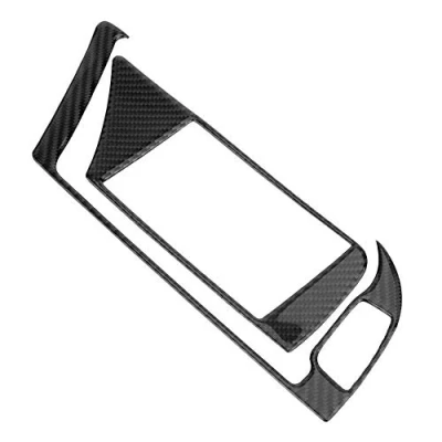 Image de KSTE Cadre Panneau Intérieur, Carbon Fiber Car intérieur GPS Navigator Couverture de Finition for A u d i A4 B8 A5 S4 S5