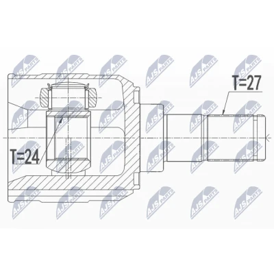 Image de NTY NPW KA 365 Tête De Cardan Essieu avant, avant gauche, droit KIA: Pro cee‘d II 3 portes, 5 portes