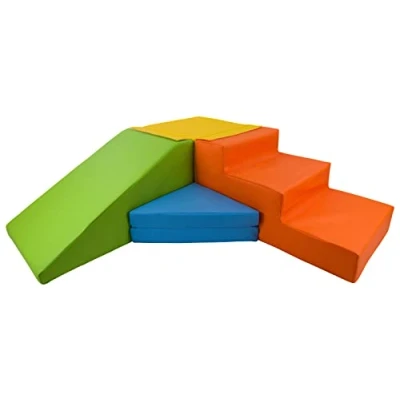 Image de Velinda Set de 4 Blocs en Mousse pour Le Jeu, crèches, écoles maternelles, Jouets (Couleur: Jaune, Vert, Bleu, Orange)