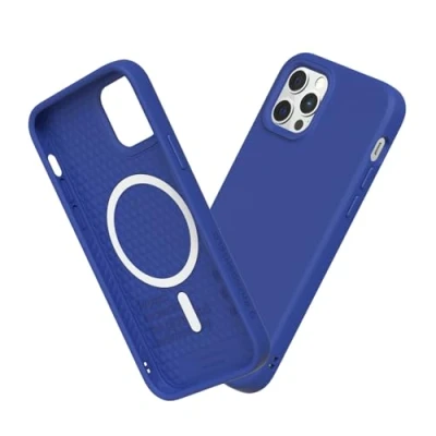 Image de RhinoShield Coque Compatible avec [iPhone 12 Pro Max] SolidSuit Magsafe Fine Technologie d&#039;absorption des Chocs et Finition Premium Mate Bleu Klein