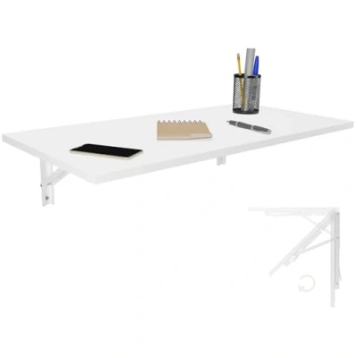 Image de KDR Produktgestaltung Table Pliante Murale, Bois d&#039;ingénierie, Blanc, 80x40 cm