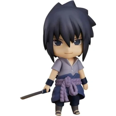 Image de GOODSMILE Naruto Shippuden Sasuke Uchiha Figurine Nendoroid 10 cm REPROD, Noir, estándar, Schwarz, Estándar
