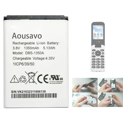 Image de Aousavo DBS 1350A DBX Batterie de Rechange Compatible avec Doro 7050,Doro 7060,Doro 7070 1ICP6/39/50 7030,Doro 7031,Doro 7080