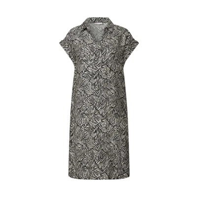 Image de Street One A144558 Robe t Shirt à Motifs, Vert pin Grove, 40 Femmes