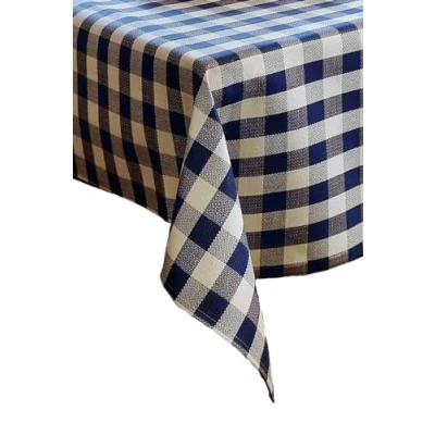 Image de texpot Lot de 12 serviettes en coton à carreaux bleus et blancs 2 cm 60 x
