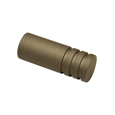 Image de Gardinia Cylindre de Queue, 2 x Endknopf, métal, Cappuccino, pour Technique Rideau Ø 19 mm