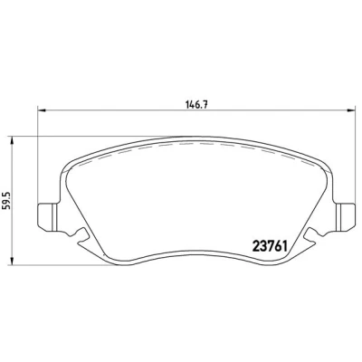 Image de BREMBO P 23 088 Jeu de plaquettes frein contact signal d&#039;usure inclus avec vis d&#039;étrier accessoires LANCIA: Thesis