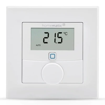 Image de Homematic IP Smart Home 156669A0 Thermostat Mural numérique avec capteur d&#039;humidité, Chauffage au Sol Application, Alexa, Google Assistant, Mesure de la température, économie d&#039;énergie, Blanc