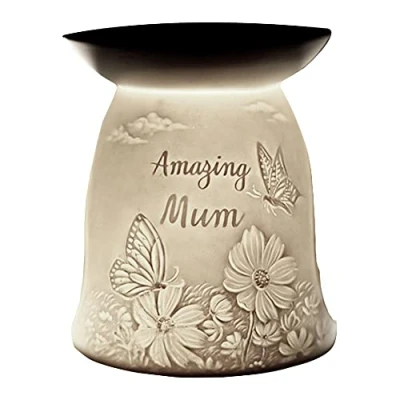 Image de Amazing Mum Brûleur de cire Cello en porcelaine sans danger pour une utilisation autour des enfants. Utilisez la ou l&#039;huile sur le dessus parfumer votre chambre, cadeaux Noël.