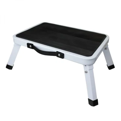 Image de Vivezen Marchepied Pliable 1 Niveau Acier Noir et Blanc
