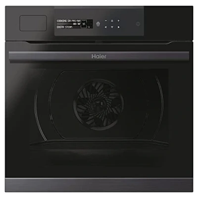 Image de Haier HWO60SM5S5BH Four encastrable I Message Stream Series 4 70L, Multi level, Pyrolyse, 9 fonctions, 3 résistances, Thermocapteur, Contrôle à distance (Wi Fi + BLE), Noir, Classe A+