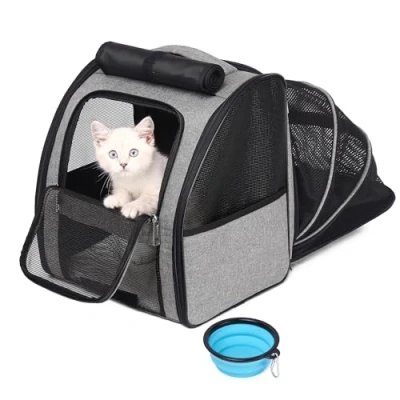 Image de Sac a Dos Chat à Chien, Transport pour Petits Chiens et Chats, Approuvé par Les Compagnies Aériennes, Conception Ventilée Le Voyage, la Randonnée l&#039;utilisation en Extérieur.