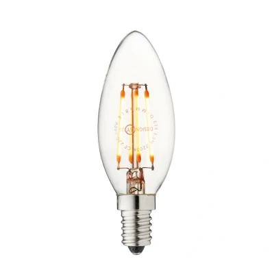 Image de DESIGN BY US Ampoule bougie LED, E14, 3,5 W, 2.200 K, filament, intensité variable