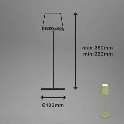 Image de BRILONER Lampe de table LED rechargeable 2 en 1 Montage, Variation progressive, Touche, Lumière mobile, extérieure