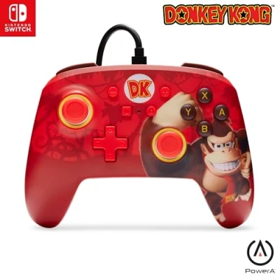 Image de PowerA manette filaire améliorée pour Nintendo Switch Flex Donkey Kong, de jeu, filaire, sous licence officielle